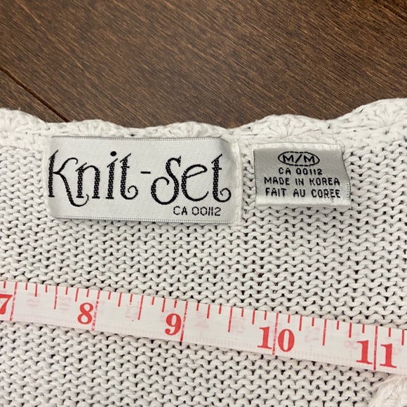 Vintage Floral Embroidered Pearl Button Grandma Knit Shirt Sweater - Picture 9 of 12